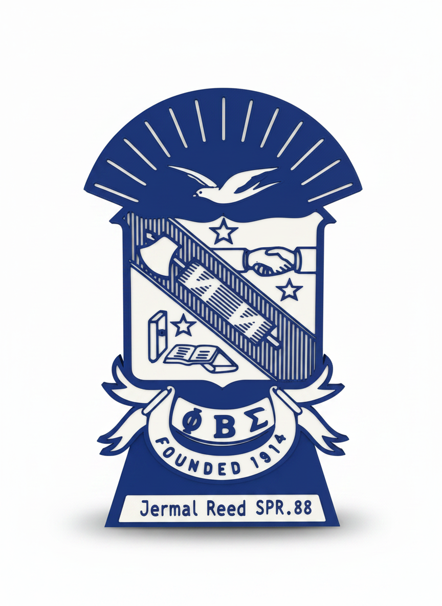 Phi Beta Sigma Crest Plaque - Personalized
