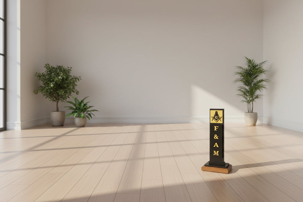 Free & Accepted Masons (F&AM) Vertical Desktop Plaque