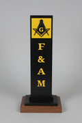 Free & Accepted Masons (F&AM) Vertical Desktop Plaque