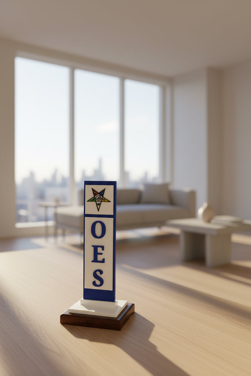 Order of Eastern Star (OES) Vertical Desktop Plaque