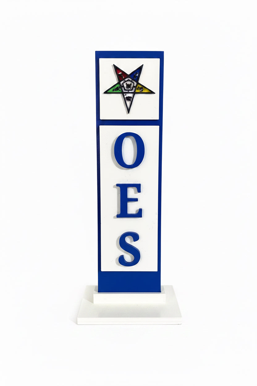 Order of Eastern Star (OES) Vertical Desktop Plaque