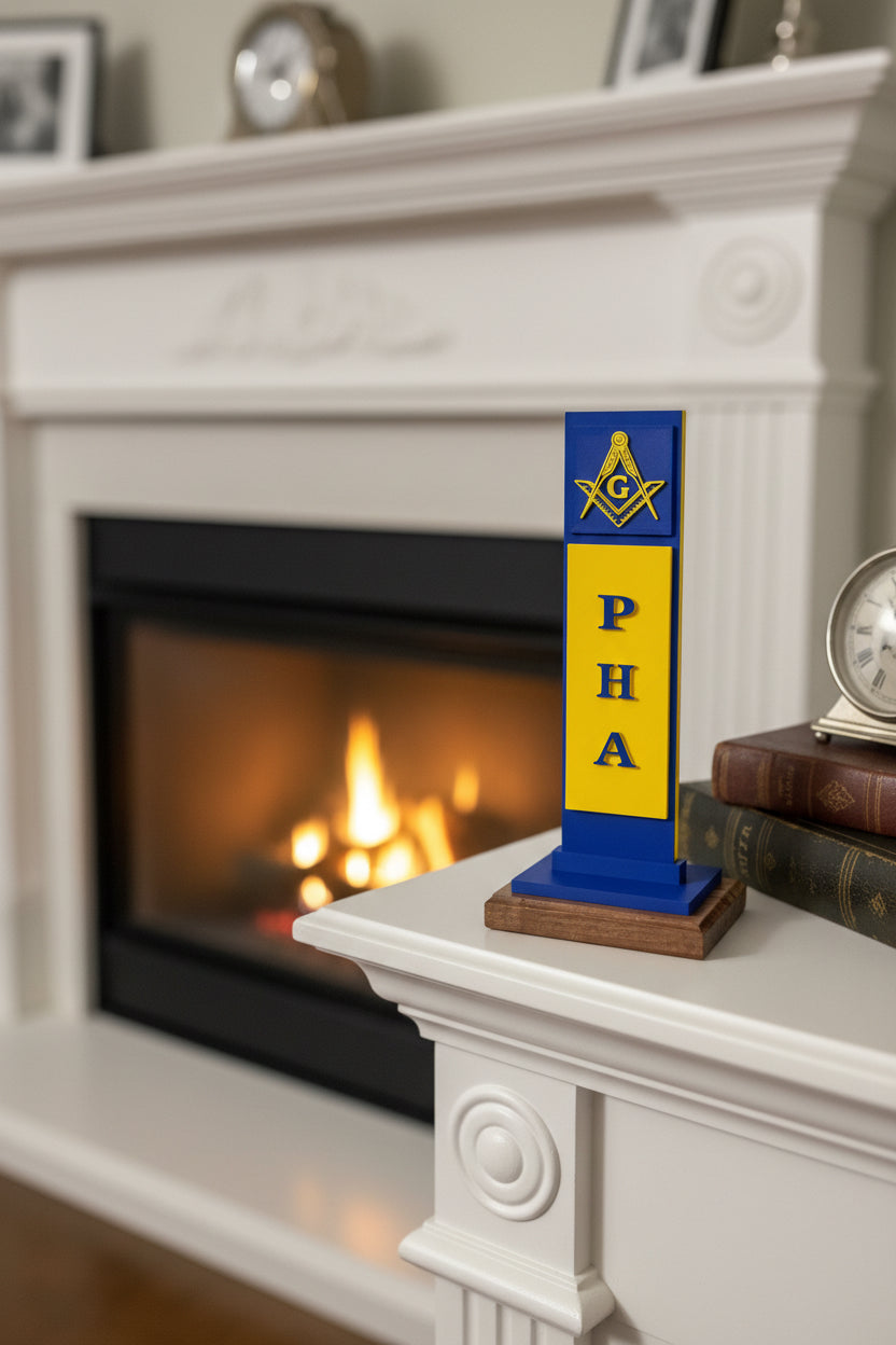 Prince Hall Masons (PHA) Vertical Desktop Plaque