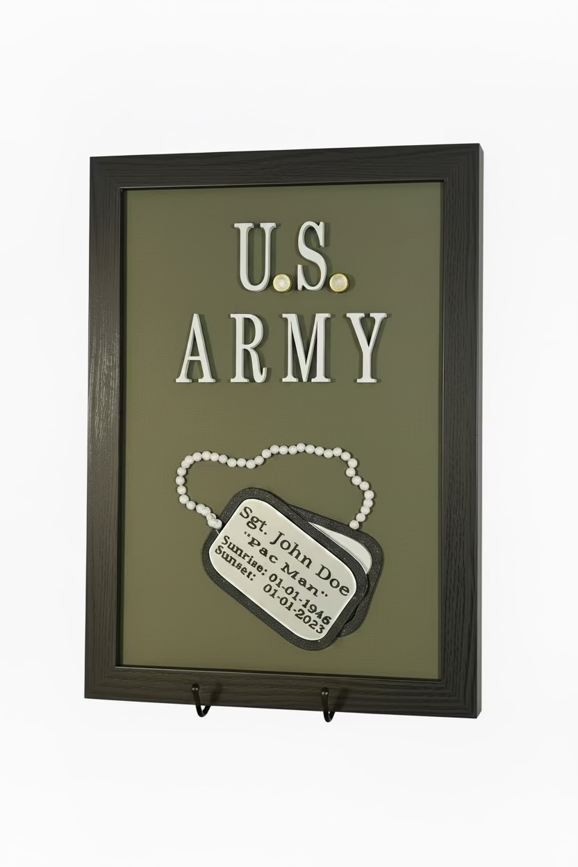U.S. ARMY Dog Tags Plaque - Custom