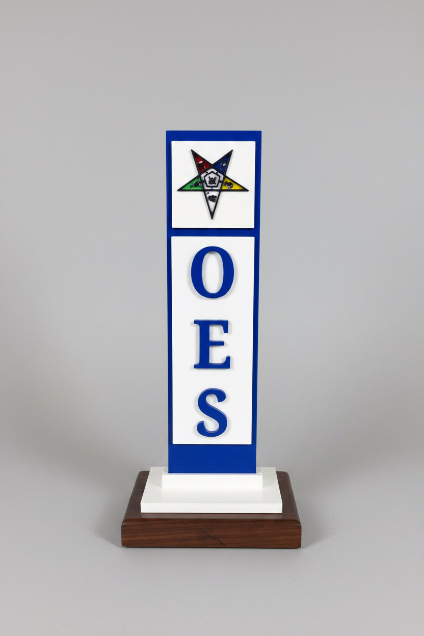 Order of Eastern Star (OES) Vertical Desktop Plaque