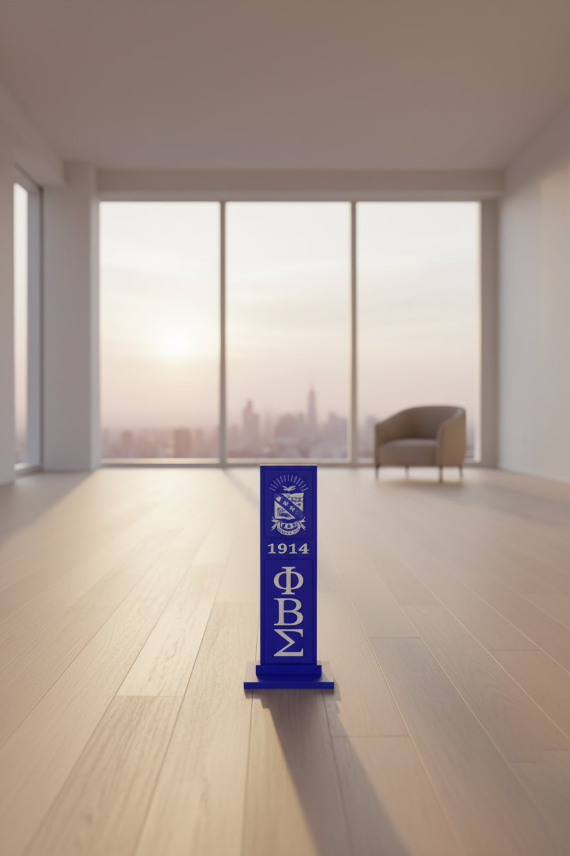 Phi Beta Sigma Vertical Desktop Plaque