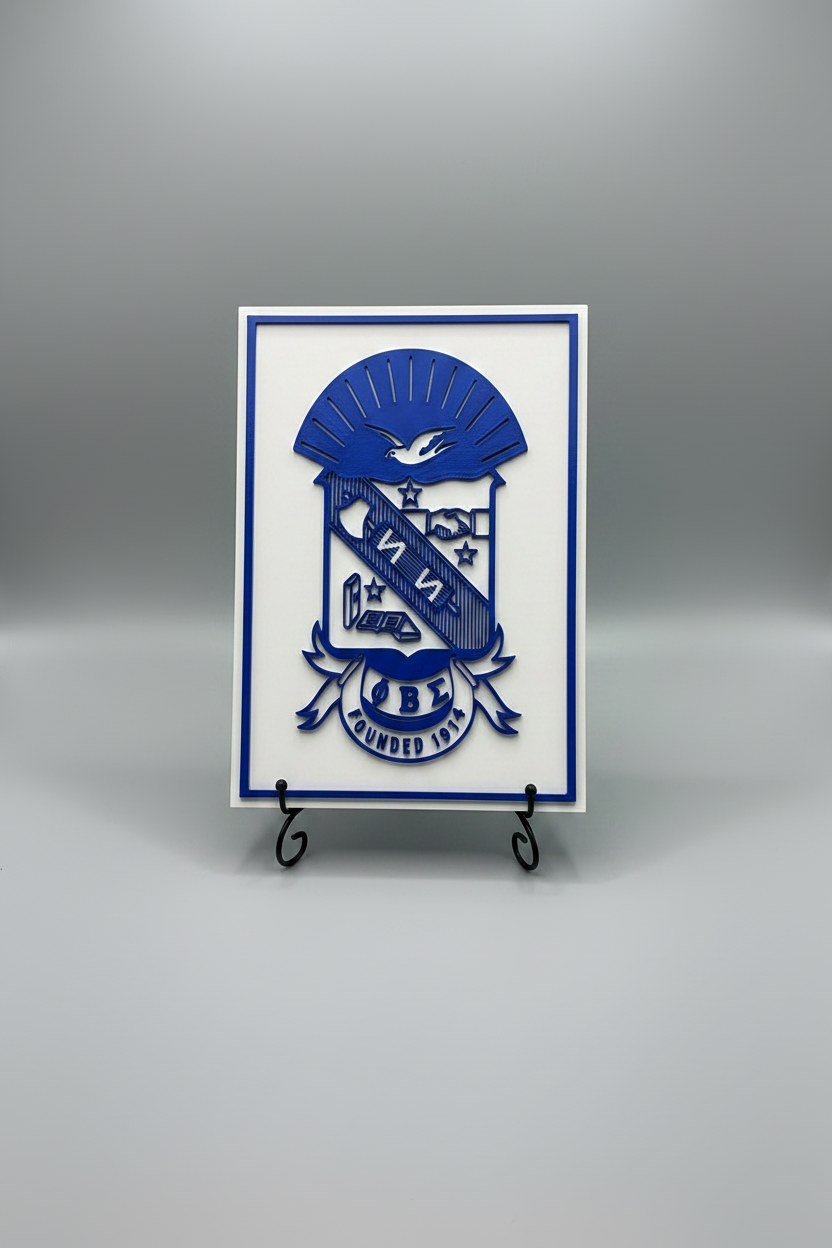 Phi Beta Sigma Raised Crest Plaque