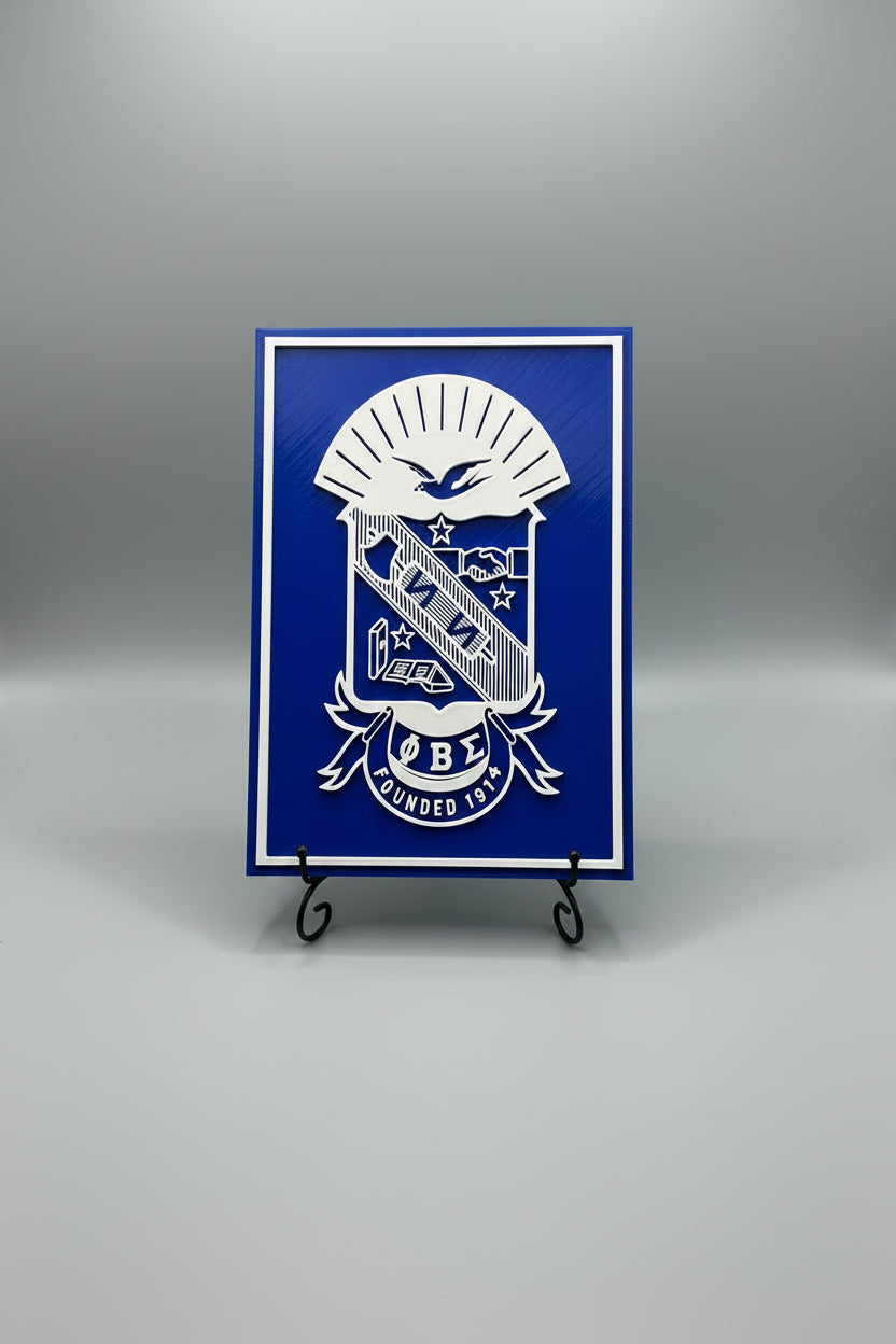 Phi Beta Sigma Raised Crest Plaque