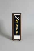 U.S. NAVY Vertical Plaque on Walnut
